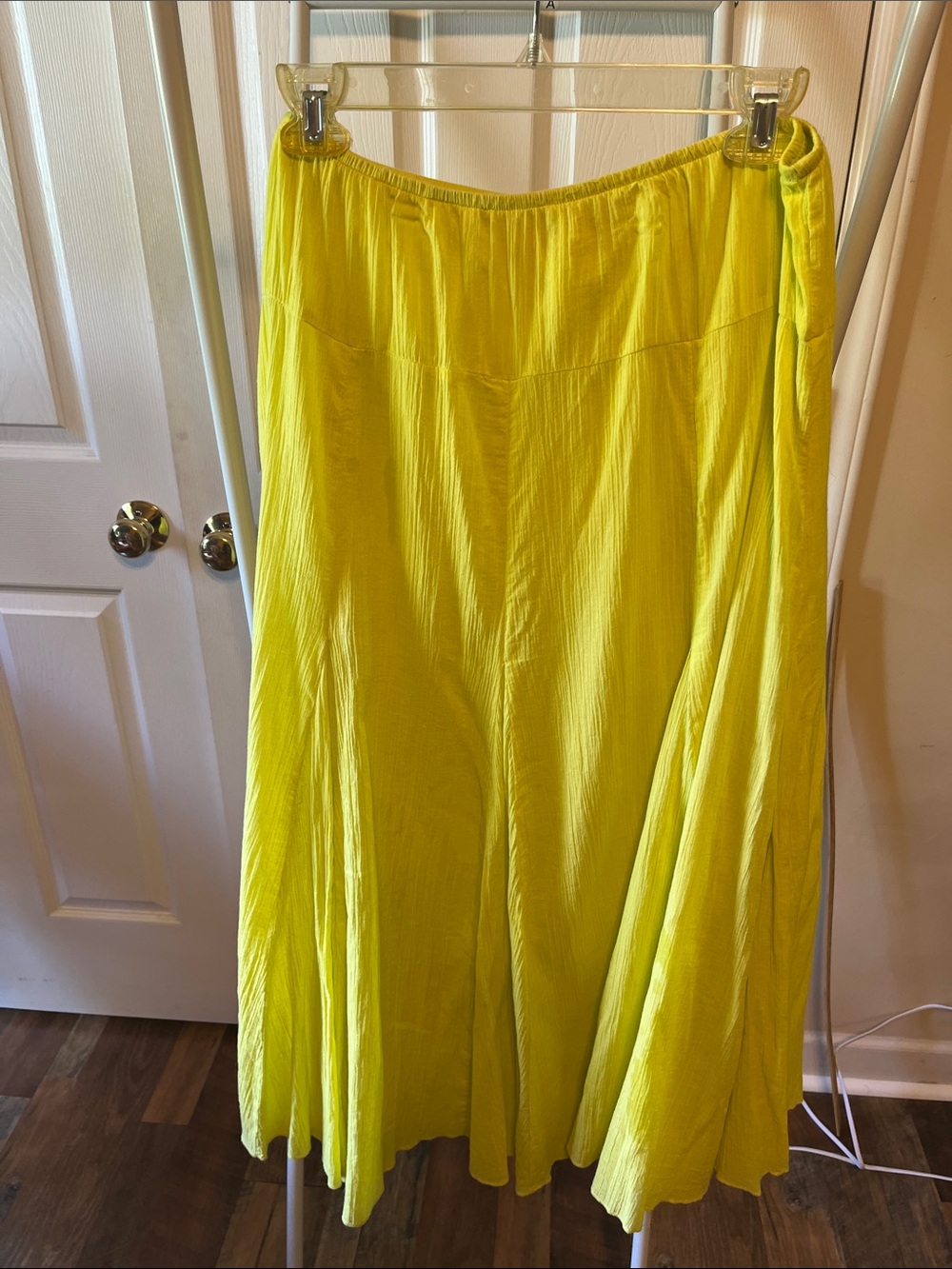 Ruby Rd. Neon Yellow Maxi Skirt